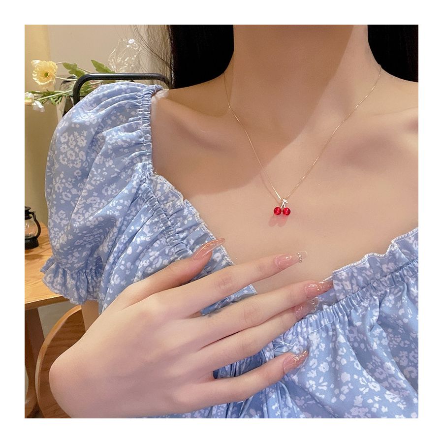 Trendy & Cute Ketting Met Kersen Hanger