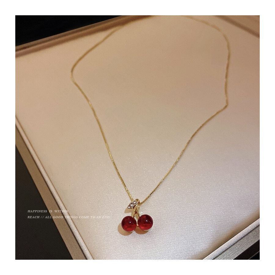 Trendy & Cute Ketting Met Kersen Hanger