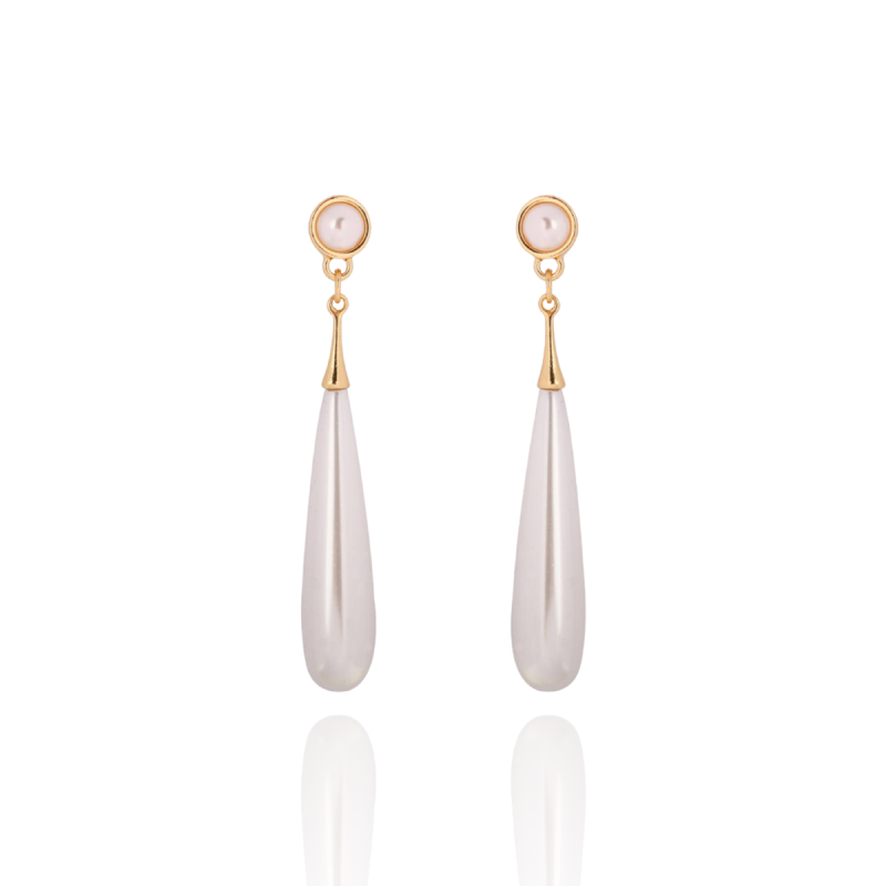 Elegante grote parel oorbellen