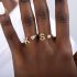 Golden Adjustable Ring With Name Initials 