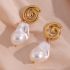 Dainty Imitation Baroque Pearl Drop Earrings