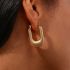 Golden Texture U Shape Hoop Earring 