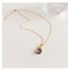 Gouden ketting met opaal charme hanger