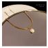 Golden Necklace With Elegant Pearl Tassel Pendant