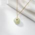 Gouden Ketting Met Groene Ronde Stenen Hanger