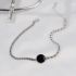 Classic Silver Bracelet With Black Circle