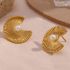 Gouden handgemaakte stijl Sunflare oorbellen