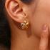 Colorful Zircon Flower Stud Earrings
