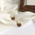 Brown Double Square Drop Earrings 