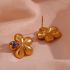 Colorful Zircon Flower Stud Earrings