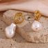 Dainty Imitation Baroque Pearl Drop Earrings