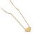 Golden Necklace With Geometrical Heart Pendant