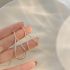 Drop Tassel Earrings With Shiny Zircons