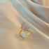 Double Butterfly Golden Adjustable Ring
