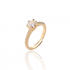 Glanzende Zircon Crown gouden verstelbare ring