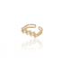 Shiny Wave Pattern Adjustable Ring