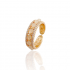 Shiny Beads Style Golden Adjustable Ring