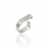 Creatieve D vormige zilveren verstelbare ring