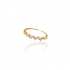 Golfpatroon minimalistische gouden verstelbare ring