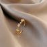 Minimalist Golden Adjustable Ring With Square Crown