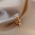 Minimalist Golden Adjustable Ring With Square Crown