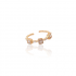 Minimalistische gouden verstelbare ring met vierkante kroon