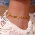 Mnimialist Golden Chain Anklet