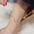 Double Chained Golden Butterfly Anklet