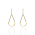 Drop Tassel Earrings With Shiny Zircons