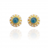 Green Daisy Flower Styled Earrings