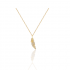 Gouden Ketting Met Veren Hanger