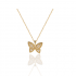 Golden Necklace WIth Butterfly Pendant