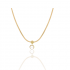 Golden Necklace With Elegant Pearl Tassel Pendant
