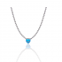 Royal Necklace With Blue Zircon Pendant