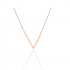 Rose Golden Necklace With Stylish V letter Pendant