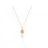 Luxe Gouden Ketting Met Roze Zirkoon Hanger