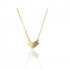 Golden Necklace With Geometrical Heart Pendant