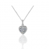 Zilverkleurige ketting met Heart Zircon hanger