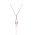 Silver Necklace With Water Drop Style Pendant