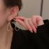 Drop Tassel Earrings With Shiny Zircons