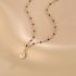 Pearl Necklace With Black & White Pearls