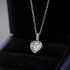 Silver color necklace with  Heart Zircon pendant